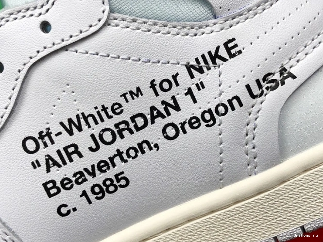  White High Air Jordan O-W AQ0818-100 Retro 1 0331